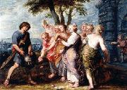 Jan Van Den Hoecke The Triumph of David oil